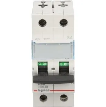 vypínač JIŠTIČ DVOUPOLE B 20A 6kA LEGRAND