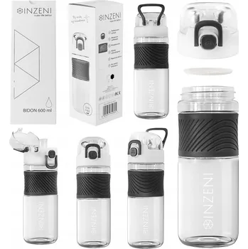 Láhev INZENI 0,6l Tritanová Láhev na vodu lahev na pití BPA bílá