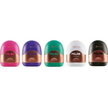 Ořezávátko Ořezávátko ruční, jednoduché, s nádobkou Milan, vícebarevné