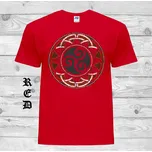 panske-levne-bavlnene-tricko-digi-potisk-keltsky-kruh-triskel Barva: Red - červená, velikost: 164
