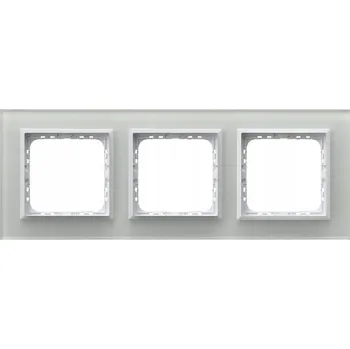 Elektrická zásuvka Rámeček trojitý Ospel sklo bílý 3 zásuvky
