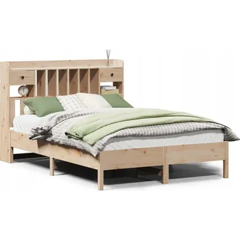 Postel Jednolůžková dřevěná postel VidaXL 135x190 borovice