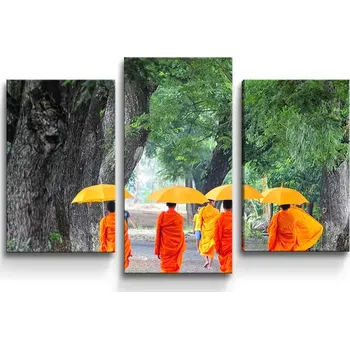 Obraz Sablio Obraz - 3-dílný Mniši - 75x50 cm