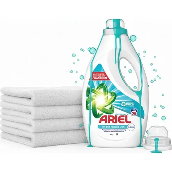 Prací gel Ariel Univerzální + tekutý gel na praní bílého prádla 20 dávek 1L z Německa