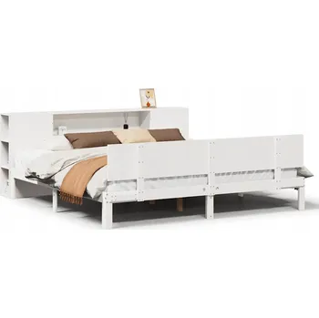 Ložnice Čalouněná dvoulůžková postel VidaXL 180x200 cm bílá