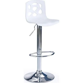 Barová židle Barová židle Laura, bílá / stříbrná