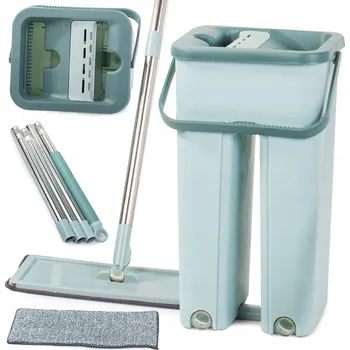 PLOCHÝ MOP S DVOUKOMOROVÝM KYBLEM A ŽDÍMACÍM SYSTÉMEM