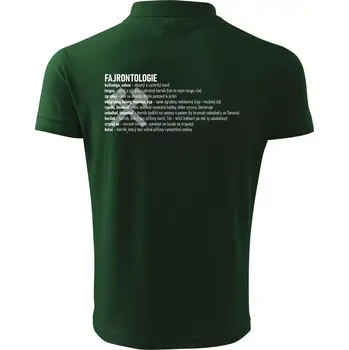 Pánská košile FAJRONTOLOGIE - Polokošile pánská Pique Polo 203 - XL ( Lahvově zelená )