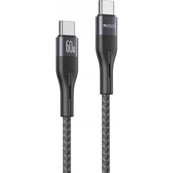 Datový kabel Kabel Yesido USB-C - USB-C 1 m černý