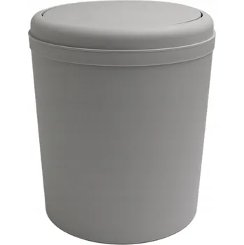 Odpadkový koš Odpadkový koš do koupelny 5l světle šedý plast 08453 Bisk