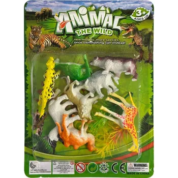 Figurka Figurky DŽUNGLE ŽIRAFA SLON 8 kusů