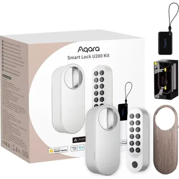 Centrální jednotka pro chytrou domácnost AQARA Smart Lock U200 Kit (Rev 2025) - Pokročilé bezpečnostní řešení Bílá
