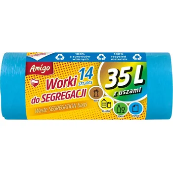Pytle na odpadky Sáčky na tříděný papír Amigo 35 l, 14 ks