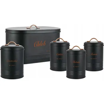 chlebník Chlebník sada Elitehoff černý kovový