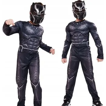 Karnevalový kostým KOSTÝM ČERNÝ PANTER OBLEČENÍ DRÁPY MASKA KARNEVAL - 122-128