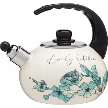 Varná konvice Konvice tradiční ocelová smaltovaná Galicja 2,2 l bílá, vícebarevná