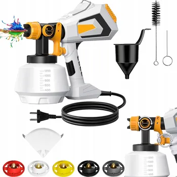 Stříkací pistole Elektrická stříkací pistole na malování zdí, malířský agregát, 5 trysek, 100 DIN, 650 W