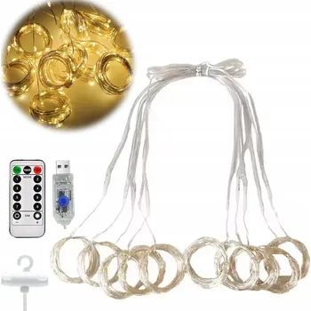 Vánoční dekorace SILNÉ VÁNOČNÍ OSVĚTLENÍ NA STROMEČEK 300 LED VENKOVNÍ/VNITŘNÍ VÁNOČNÍ OSVĚTLENÍ BÍLÁ TEPLÁ