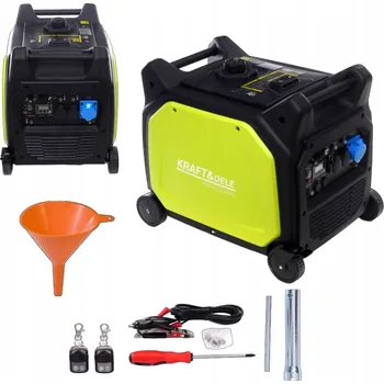 Elektrocentrála Benzínová elektrocentrála, jednofázová, přenosná Kraft&Dele 7600 W