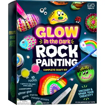 kreativní sada Kreativní sada na malování kamenů svítící ve tmě s 3D efektem dárek