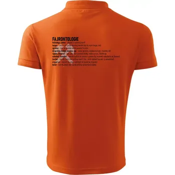 Pánská košile FAJRONTOLOGIE - Polokošile pánská Pique Polo 203 - 4XL ( Oranžová )