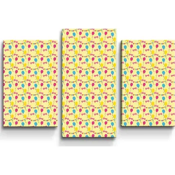 Obraz Sablio Obraz - 3-dílný Nafukovací balonky - 75x50 cm