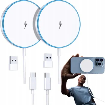 2x Magnetická bezdrátová nabíječka pro iPhone 12/13/14/15/16 Pro 15W