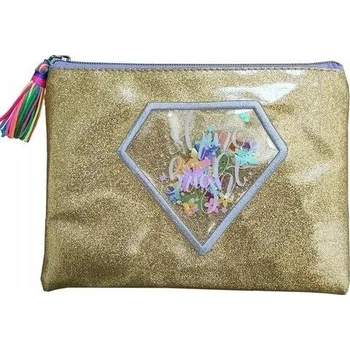 Kosmetická taška Pouzdro/Kosmetická taštička na zip Diament zlatá