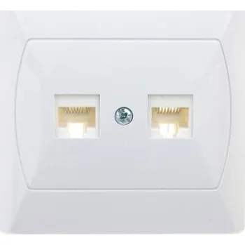 Elektrická zásuvka Internetová zásuvka nástěnná Ospel bílá