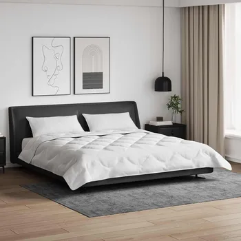 přikrývka Přikrývka s polštářem 3 pcs Bílá Mikrovlákno Bílá3377357