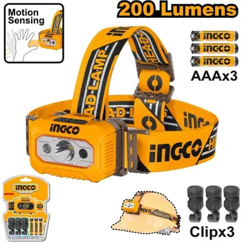 Čelovka Lampa čelovka LED na AAA batérie INGCO INDUSTRIAL