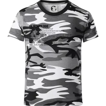 Chlapecké tričko FAJRONTOLOGIE - Dětské maskáčové triko - 146 cm/10 let ( Šedý maskáč )