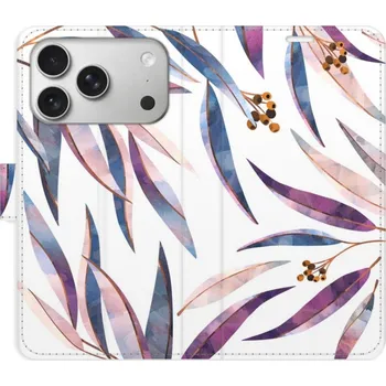 Pouzdro na mobilní telefon Flipové pouzdro iSaprio - Ornamental Leaves - iPhone 17 Pro