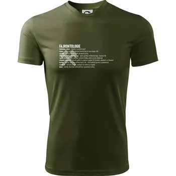 Pánské oblečení FAJRONTOLOGIE - Pánské triko Fantasy sportovní (dresovina) - XL ( Military )