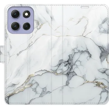Pouzdro na mobilní telefon Flipové pouzdro iSaprio - SilverMarble 15 - Motorola Moto G86 5G