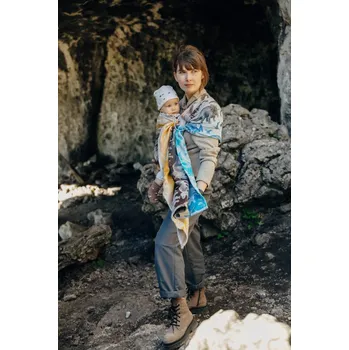 Šátek na nošení dítěte LennyLamb Ring Sling - JURASSIC PARK - FOSSIL Velikost: 1_8_m
