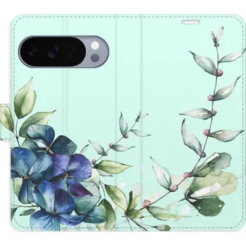 Pouzdro na mobilní telefon Flipové pouzdro iSaprio - Blue Flowers - Google Pixel 10 / 10 Pro