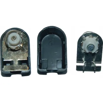 Elektrická zásuvka Anténní zásuvka úhlová černá.