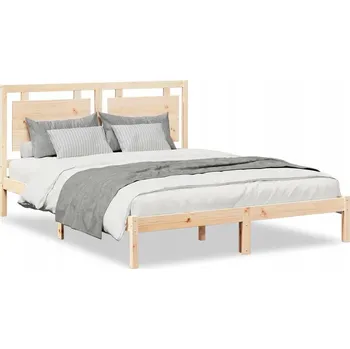 Postel Jednolůžková dřevěná postel VidaXL 160x210 cm, zlatá