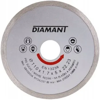 Řezný kotouč Diamantový plný diamantový kotouč Ø 110 x 22,2 mm, DIAMENT