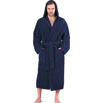 Pánský župan Pánský župan Athena s kapucí 3116 tmavě modrá - Vestis XL