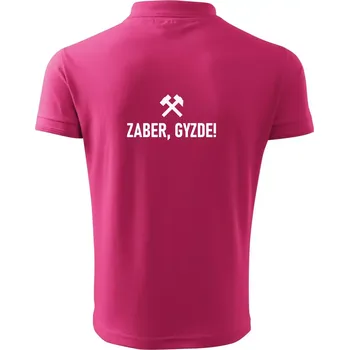 Pánská košile ZABER, GYZDE!﻿ - Polokošile pánská Pique Polo 203 - 4XL ( Purpurová )