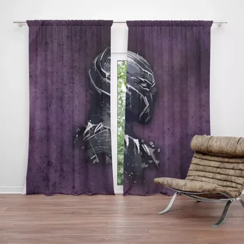 Závěs Sablio Závěs BLACK PANTHER z profilu Fialový mlhavý: 2ks 140x250cm