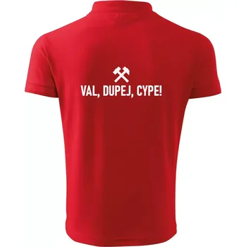 Pánská košile VAL, DUPEJ, CYPE!﻿ - Polokošile pánská Pique Polo 203 - 5XL ( Červená )