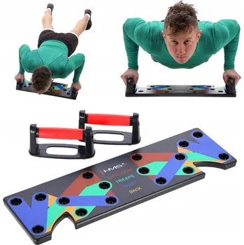 Multifunkční tréninková deska na kliky s úchyty a podpěrami PU10 HMS