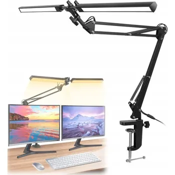 Lampička 24W LED LAMPIČKA NA STŮL, DVOJITÁ LAMPA NA KRESLENÍ S NASTAVENÍM, 24W