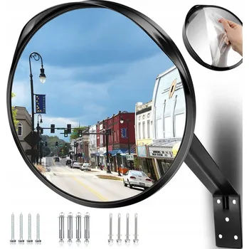 Zrcadlo 40 CM ZRCADLO S NASTAVITELNÝM ÚHLEM, 12 ŠROUBŮ, SNADNÁ MONTÁŽ