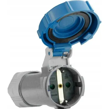 Elektrická zásuvka Elektrická Zásuvka podlahová krabice Doktorvolt modrá