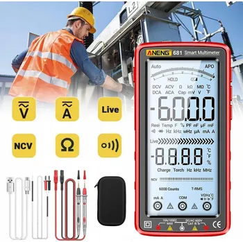 IP kamera INTELIGENTNÍ DIGITÁLNÍ MULTIMETR LCD, VOLTMETR PRO MĚŘENÍ AC/DC NAPĚTÍ A DC PROUDU