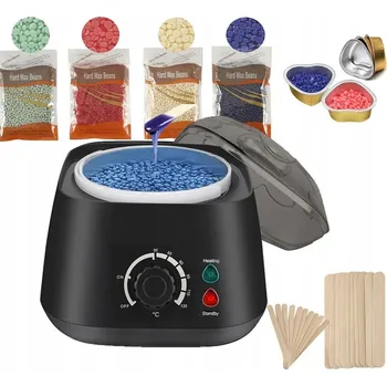 Přípravek na depilaci a epilaci Ohřívač vosku 4x tvrdý vosk Sada pro epilaci, digitální displej